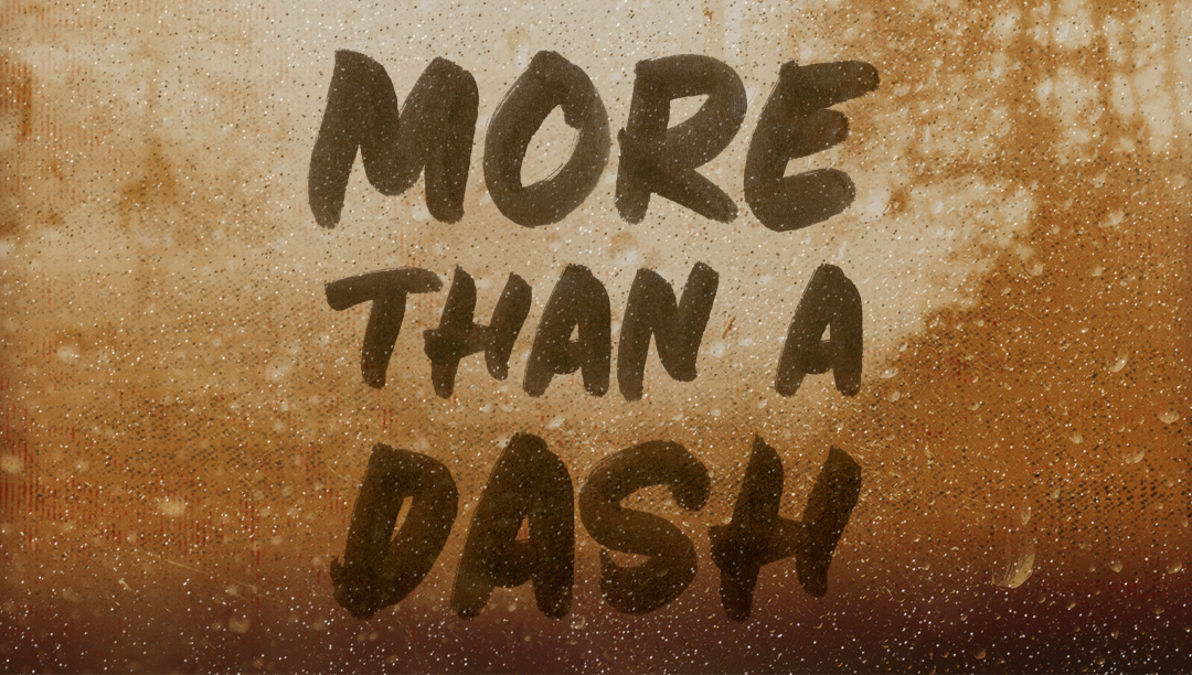 blog header image with handwritten title text that said "More than a Dash"